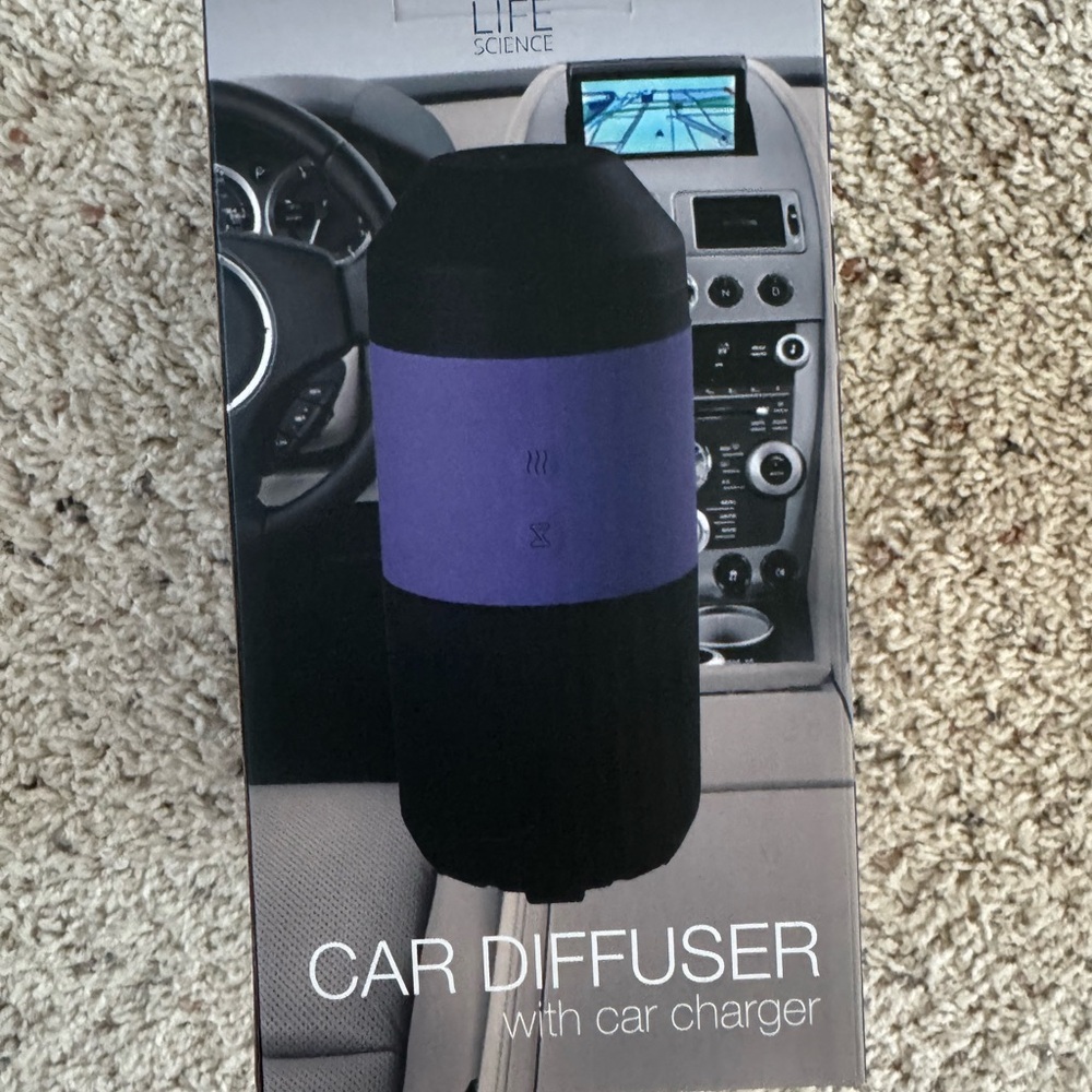 Black and Purple Car Diffuser with Charger